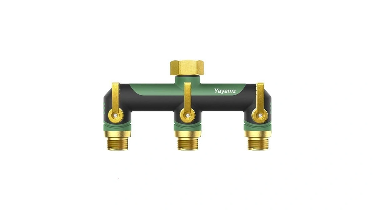 Yayamz 3 Way Garden Hose Splitter, High Flow Outdoor Faucet