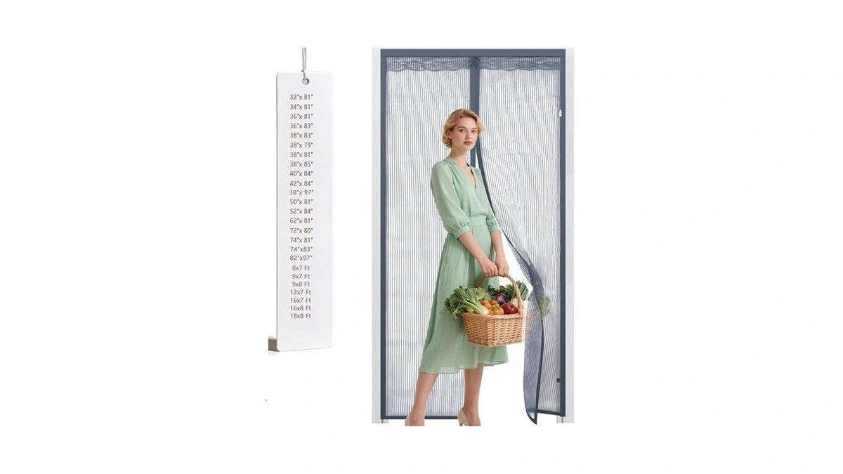 Yujunhmzz Magnetic Screen Door Mesh Heavy Duty, Hands Free Mesh