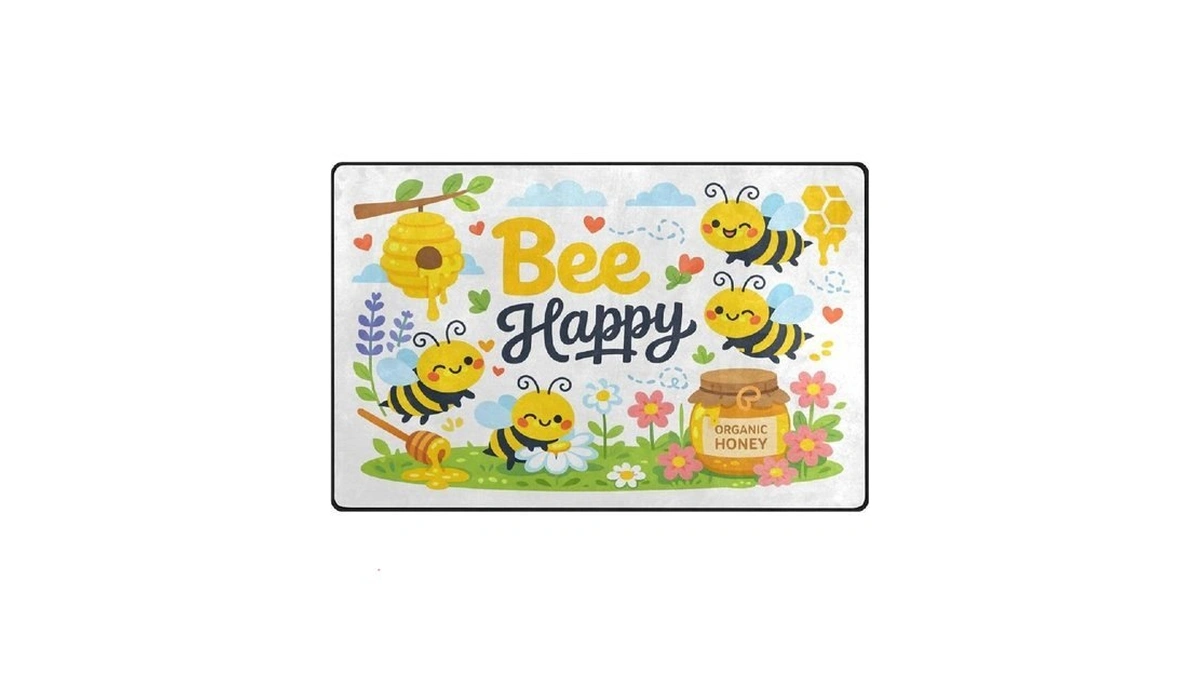 Alaza Cute Bees And Honey Non Slip Door Mat 2'