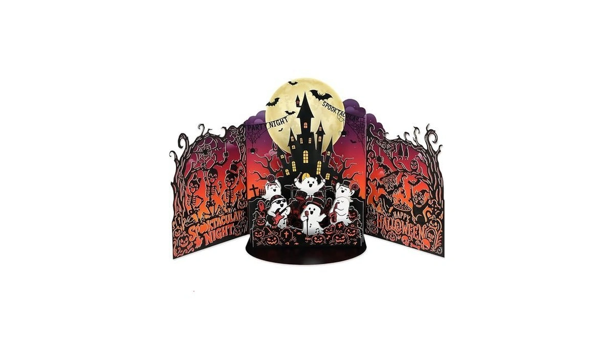 D24time Pop Up Silhouette Happy Halloween Card For Kids Grandkids