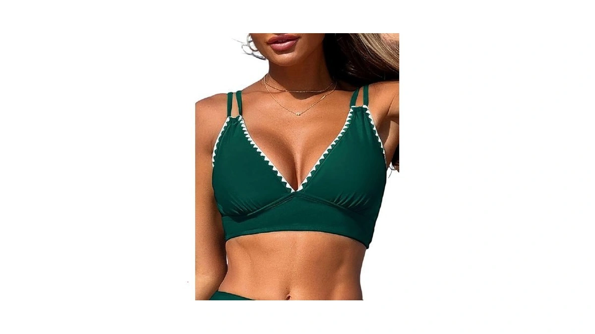 Zaful Women V-neck Bikini Tops