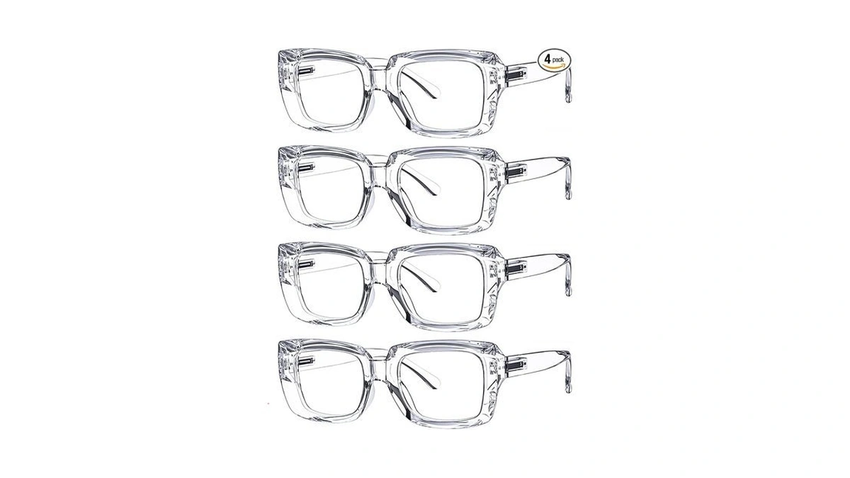 Eyekepper 4 Pack Stylish Reading Glasses Women - Oversized Square