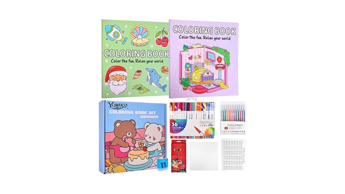 Coloring Books For Adults & Tween-2 Pack Set With 80