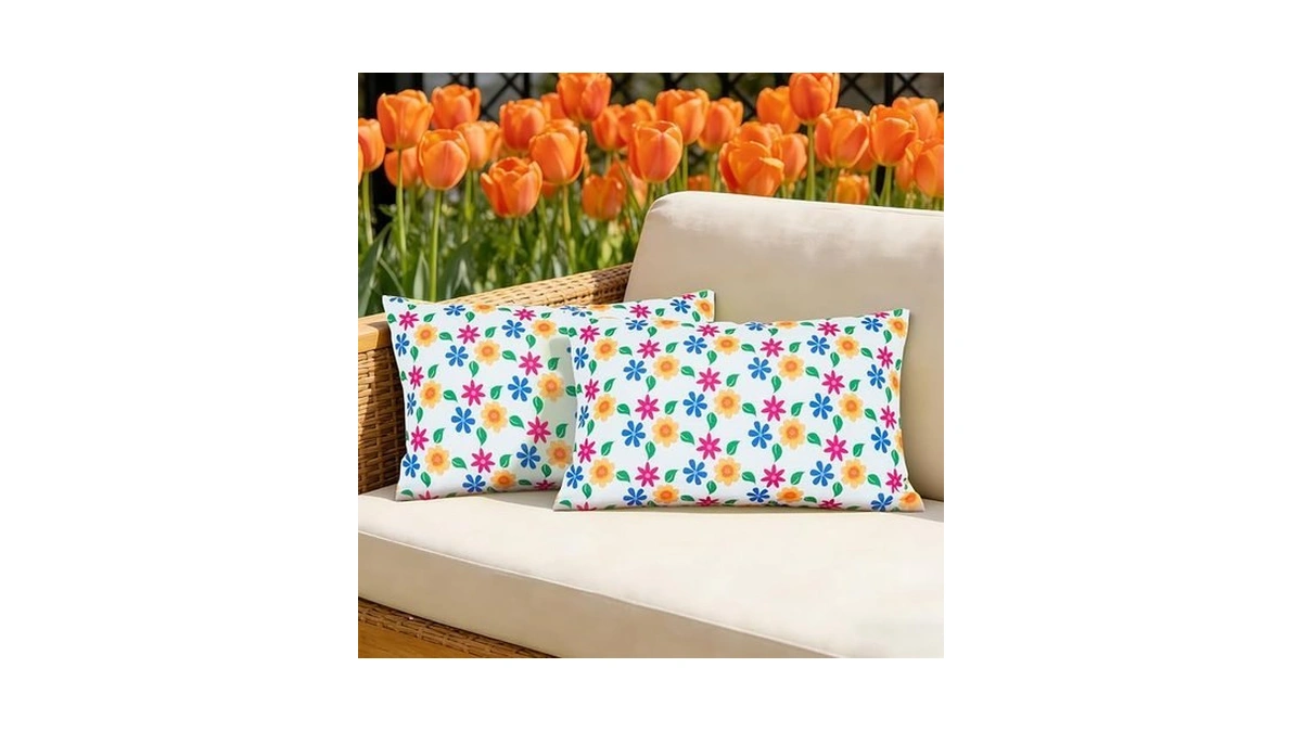 Eternal Beauty 20" X 12" Set Of 2 Outdoor Pillow