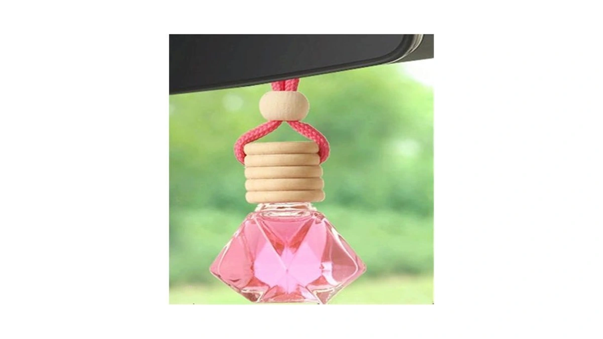 Red Car Air Freshener 8ml Car Perfume Glass Pendant 2pcs