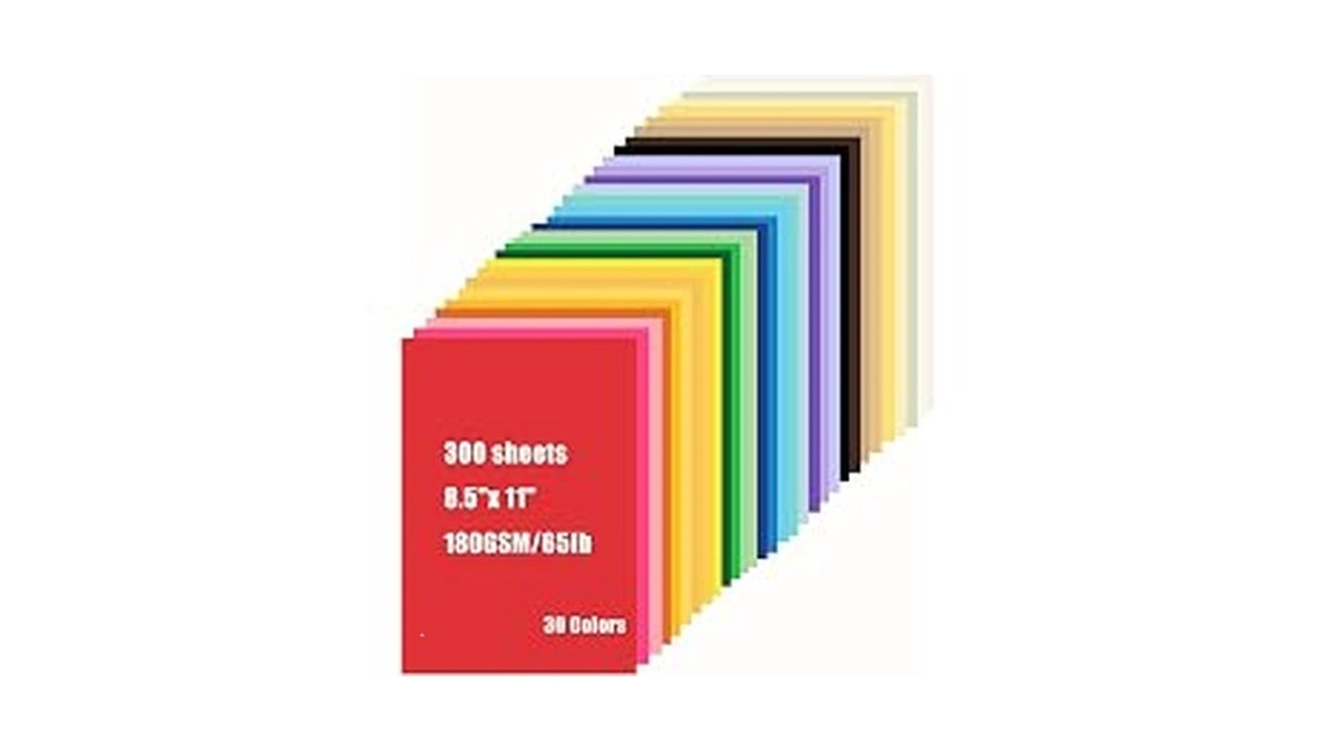 Swanaryo 300 Sheets Colored Cardstock Printer Paper 8.3β X 11.7β