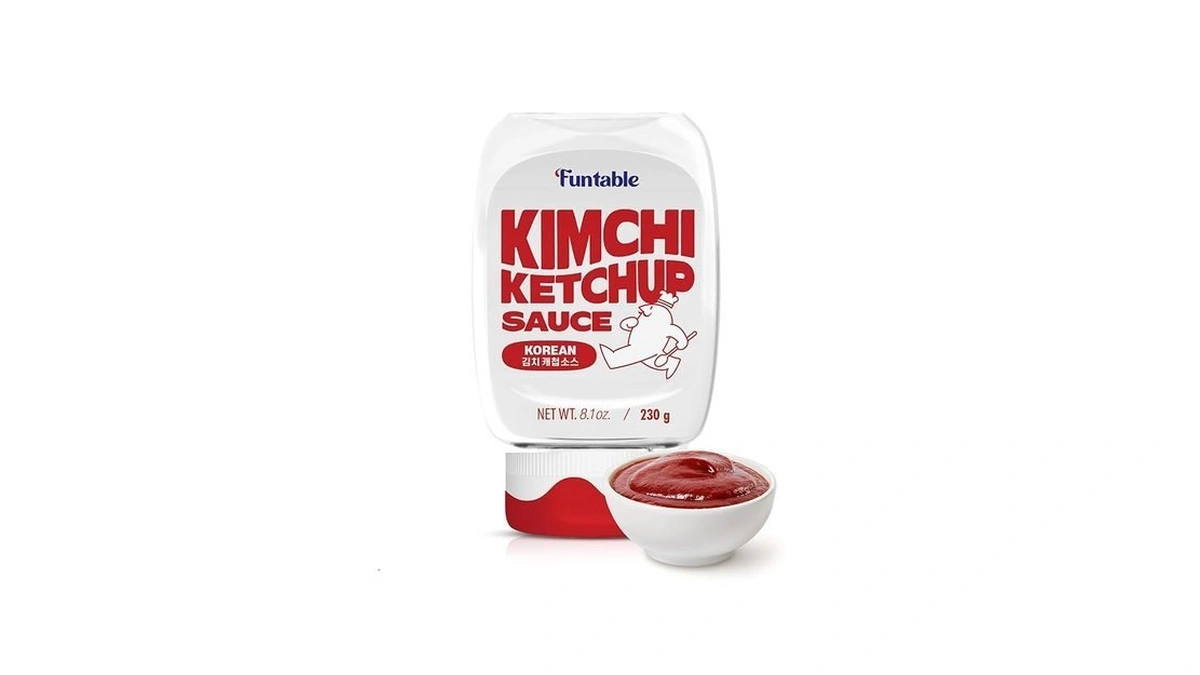 Funtable Halal Kimchi Ketchup - Spicy Korean Tomato Condiment, 8.1