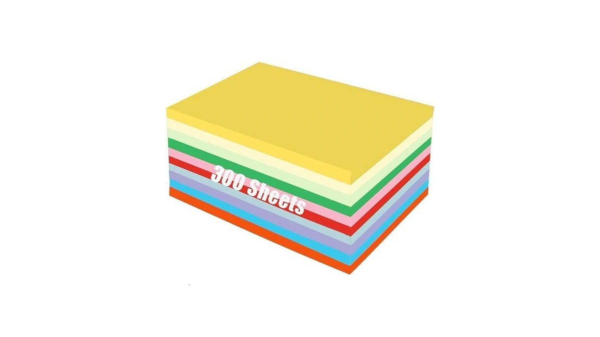 300 Sheets Colored Paper A4 Origami Printer Copy Multipurpose Printing