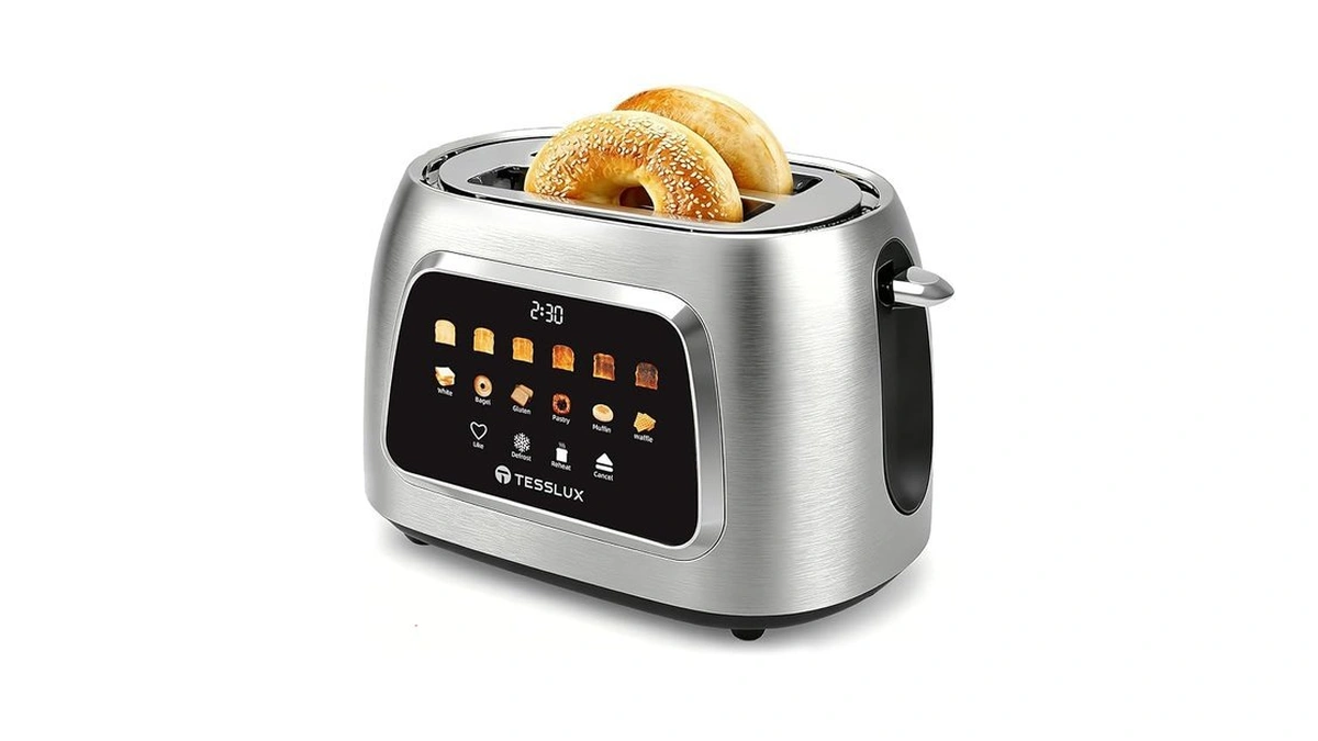 Tesslux Toaster 2 Slice, Extra Wide Slot, 800w, Touch Screen