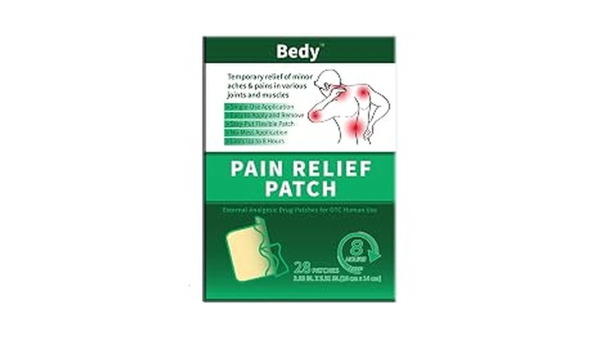 Bedy 28 Count Large Pain Relief Patches, 3.9” X 5.5”,