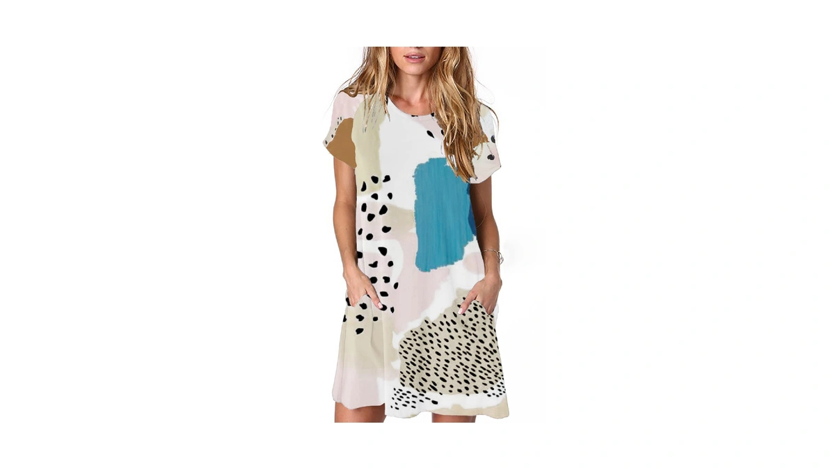 Alaster Women's 2026 Casual T-shirt Midi Dress Short Sleeve Summer