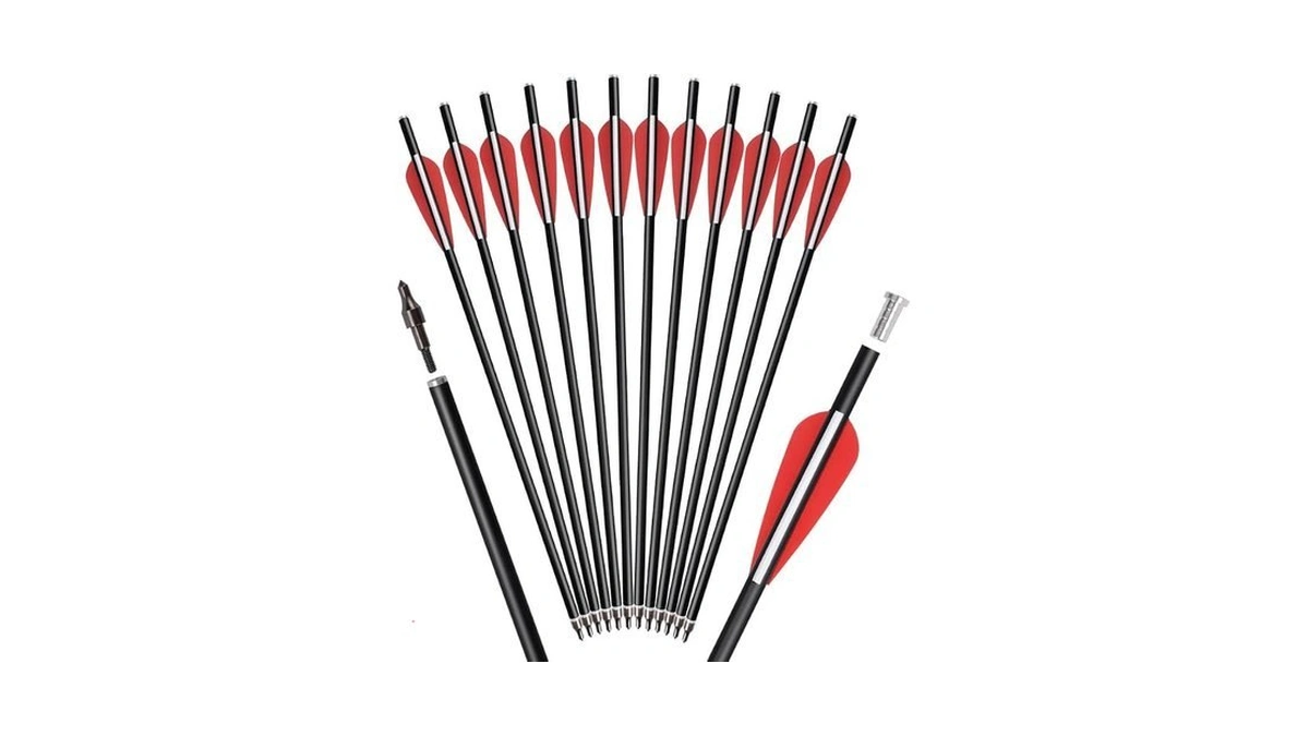 Crossbow Bolts Arrows Fiberglass 12 Inch Hunting Archery Outdoor Arrow