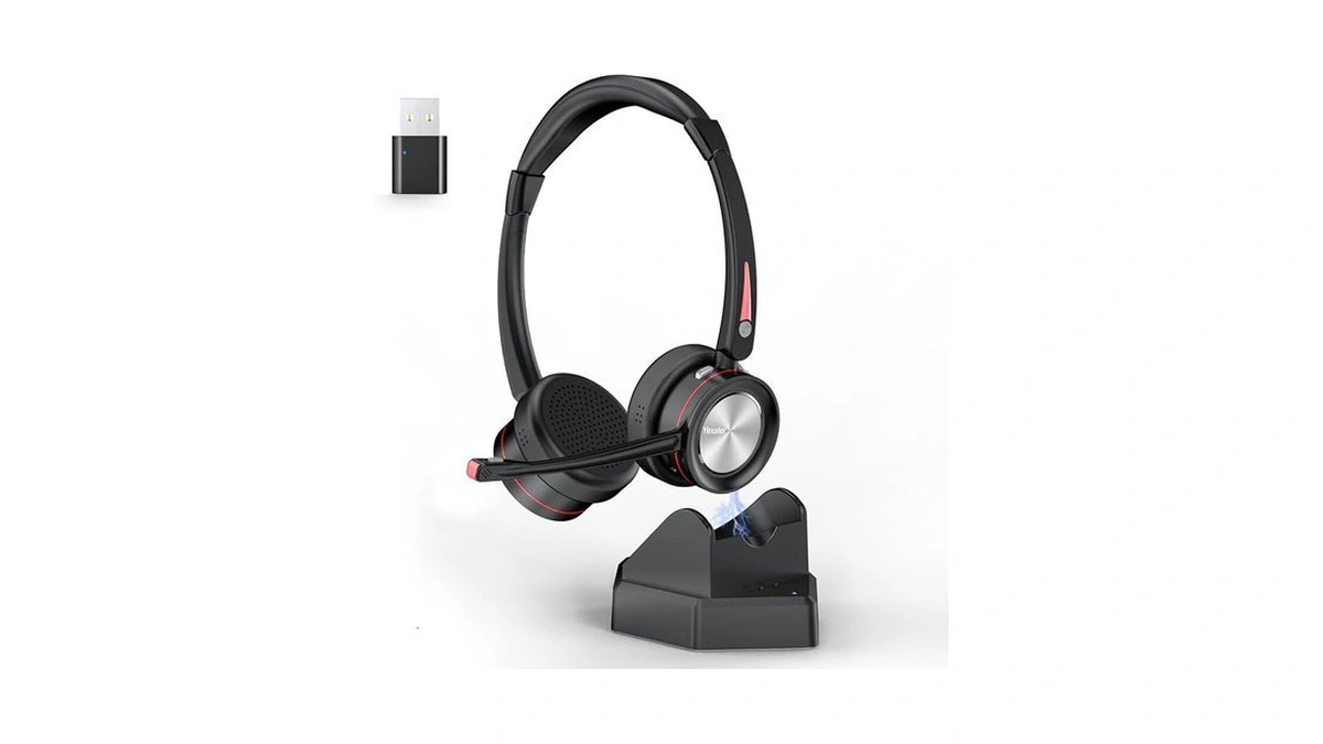 Yexatel Wireless Headset With Microphone For Pc, Office Bluetooth Headset