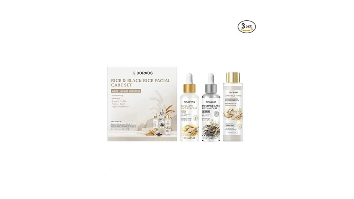 Rice Toner & Peeling Ampoule Set, Glass Skin Duo