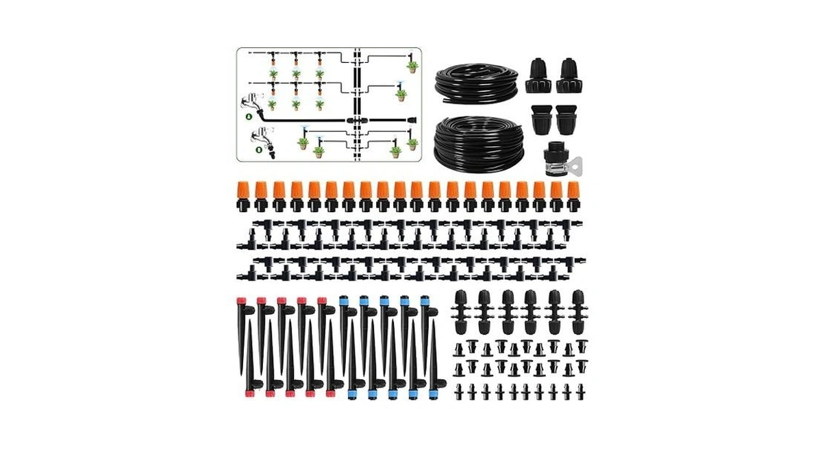 260 Ft Drip Irrigation System Kit, Automatic Garden Watering System
