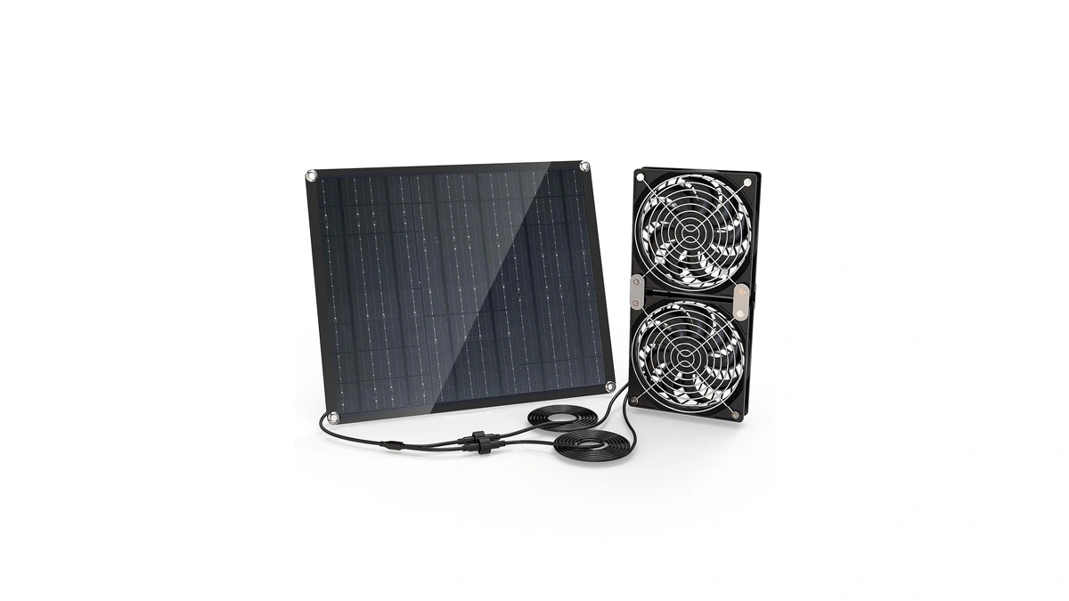 Solar Fan, 30w Solar Fan For Greenhouses, Small Chicken Coops,