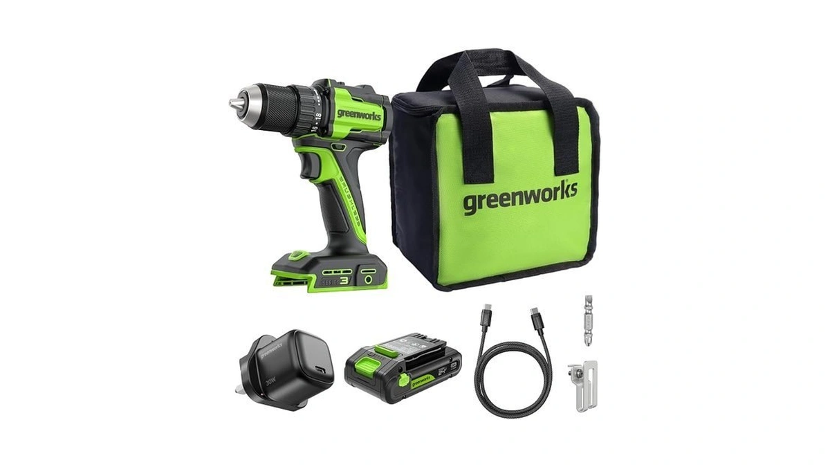 Greenworks 24v 1/2" Brushless Cordless Drill (400 In-lbs.), 2.0ah (12,000mah