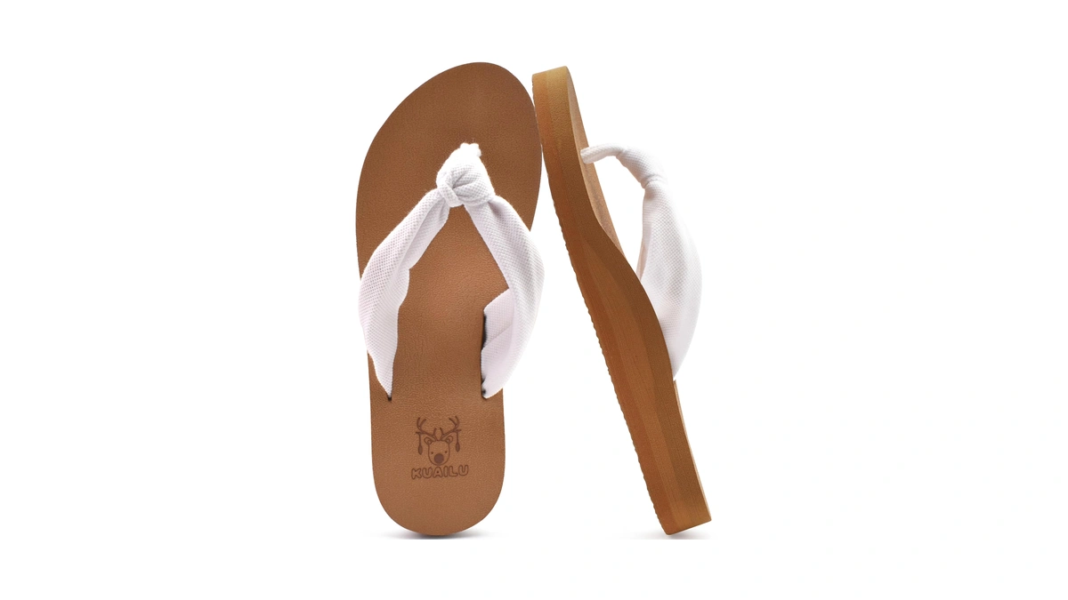 Kuailu Flip Flops For Women Arch Support Summer Beach Sandals
