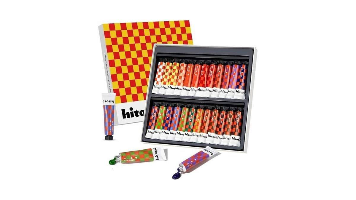 Mei Liang Watercolor Paint Set, 24 Colors X 12ml Watercolor