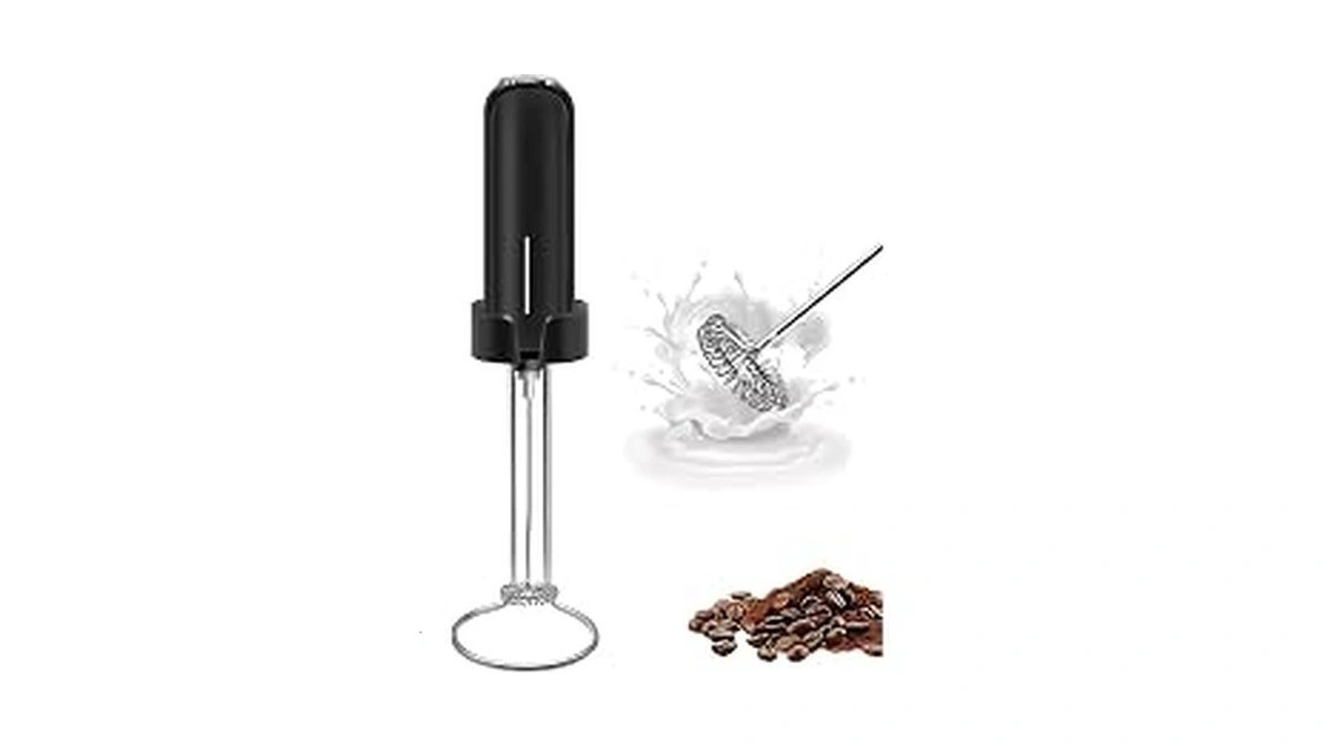 Milk Frother Handheld Battery Operated, Electric Whisk Foam Maker, Handheld
