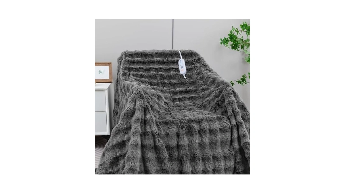 Timicalda Heated Blanket Electric Throw- 50"x60" Soft Thick Bubble Electric