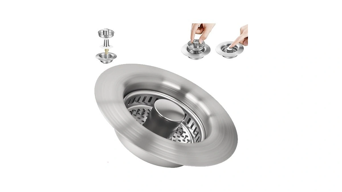 Kitchen Sink Drain Strainer, 304 Stainless Steel Sink Drain Plug,