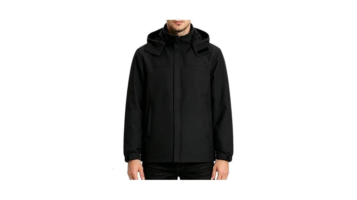 Accnuo Men's Waterproof Rain Jacket Lightweight Raincoat & Windbreaker With