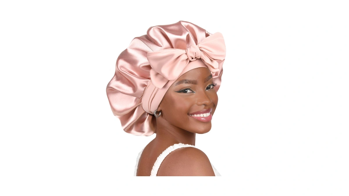 Yanibest Adjustable Satin Bonnet For Sleeping Women Double Layer Hair