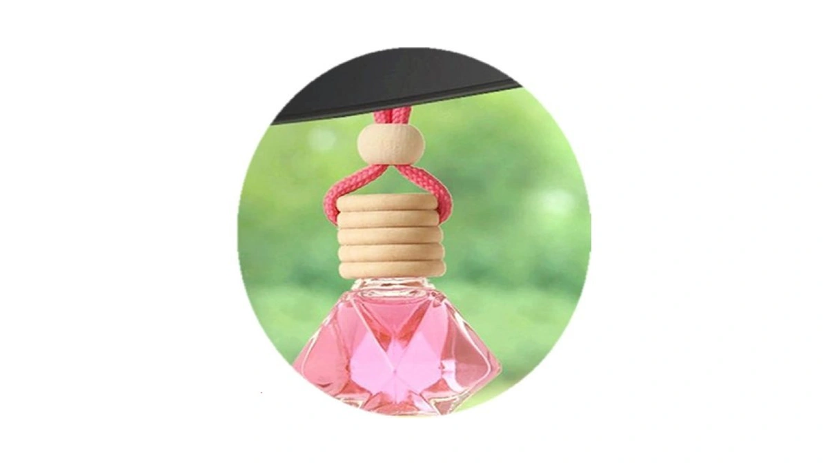 Red Car Air Freshener 8ml Car Perfume Glass Pendant 2pcs