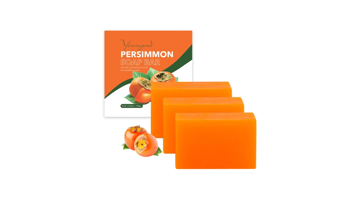 Yoniagood 3 Pcs Persimmon Soap For Body Odor Control, Old
