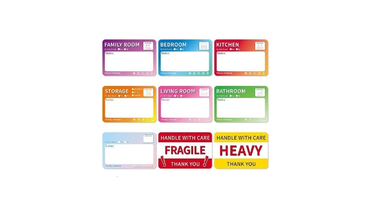 160 Pcs 4x6 In Moving Labels For Boxes, Gradient Color-coded
