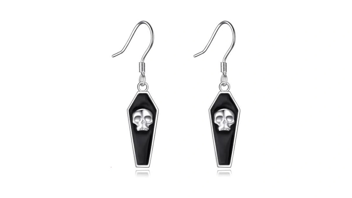 Goth Earrings For Women 925 Sterling Silver Ghost/bat/skull/spider Earrings Halloween
