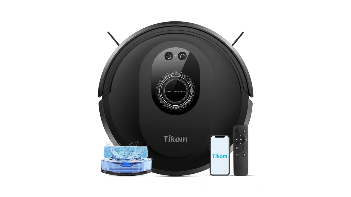 Tikom Robot Vacuum And Mop Combo, 5000pa Robotic Vacuum Cleaner,