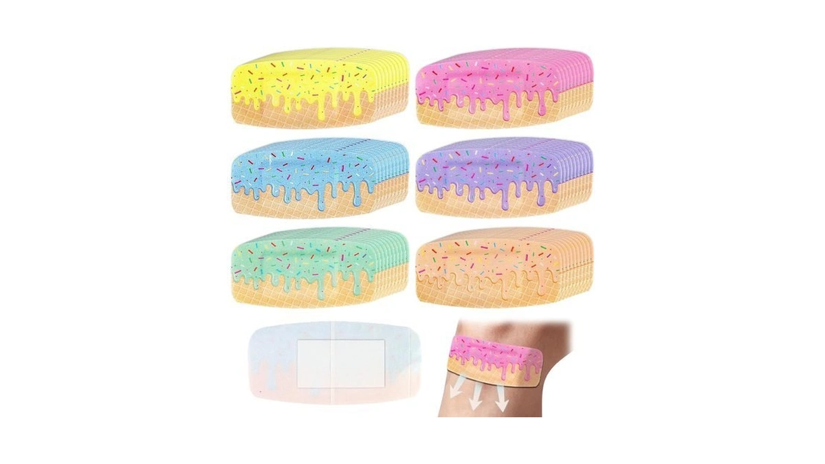 Akaixi 60 Pcs 2"x4" Large Ice Cream Drip Elastic Fabric