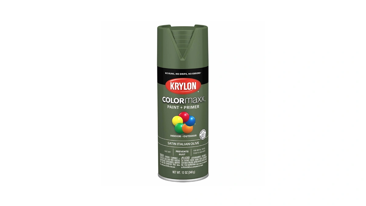 Krylon Colormaxx 12 Oz. Satin Spray Paint, Italian Olive -