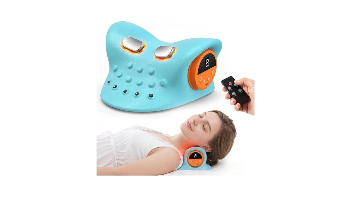 Zdzdff Massager Official 4-in-1 Cervical Neck Massager Pillow With Heating