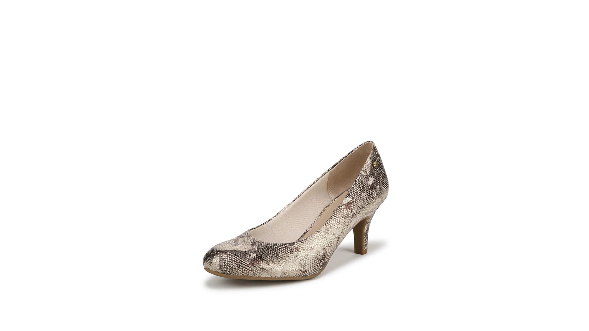 Lifestride Womens Parigi Pumps Pump Taupe Foiled Snake 6 W