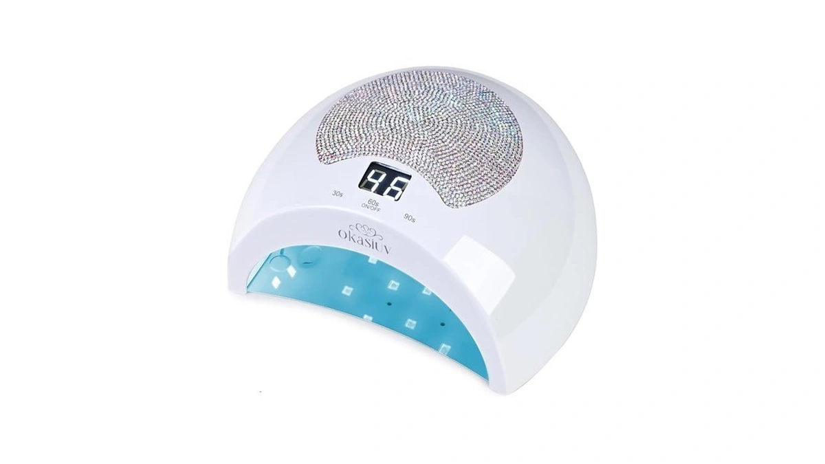 Okasiuv Rechargeable Uv Led Nail Lamp With Diamond Design &