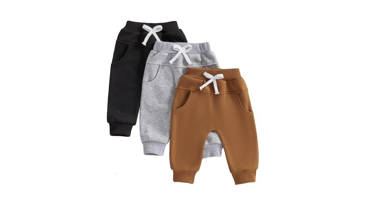 Allshope Toddler Baby Boy Fall Pants Fleece Lined Winter Warm