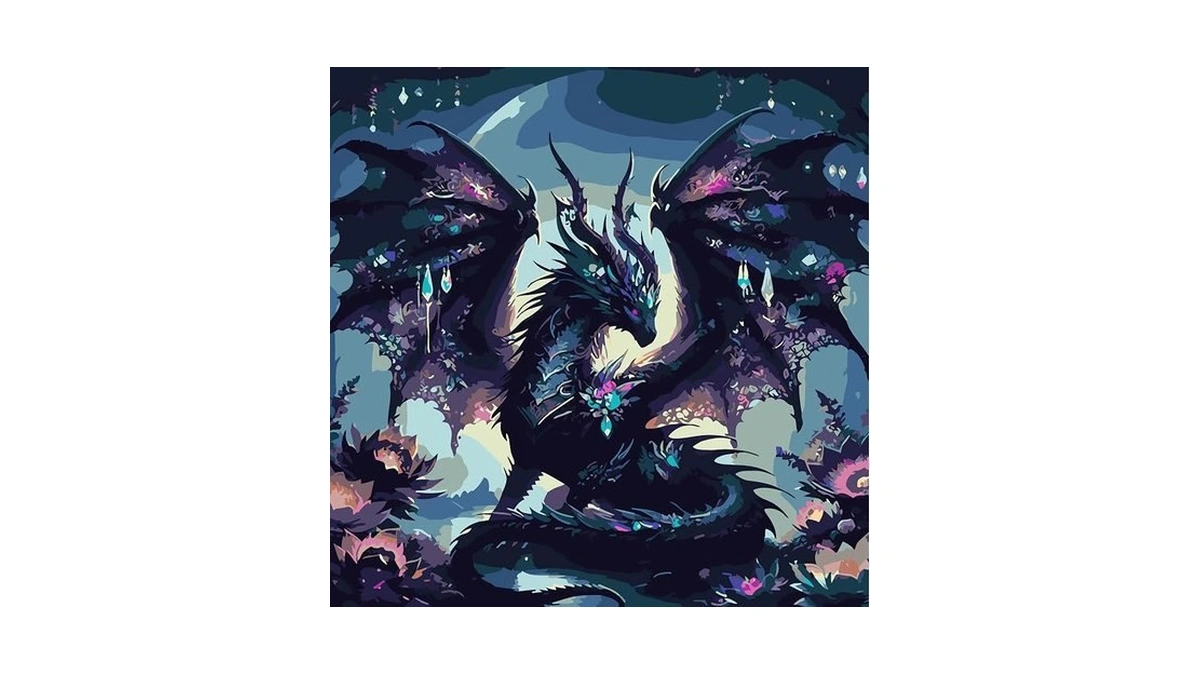 Ekuxom Dragon Paint By Numbers Kit For Adults Beginner 16x16