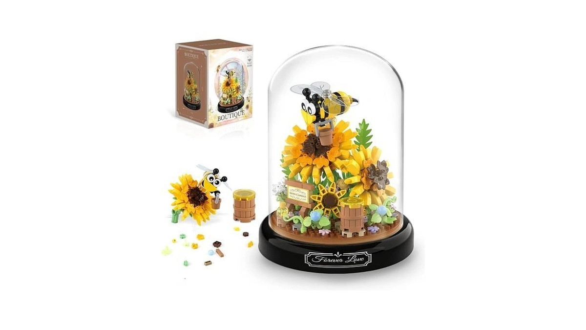 Qlt Qiaoletong Flower Bouquet Building Sets, Animals Flowers Botanical Collection