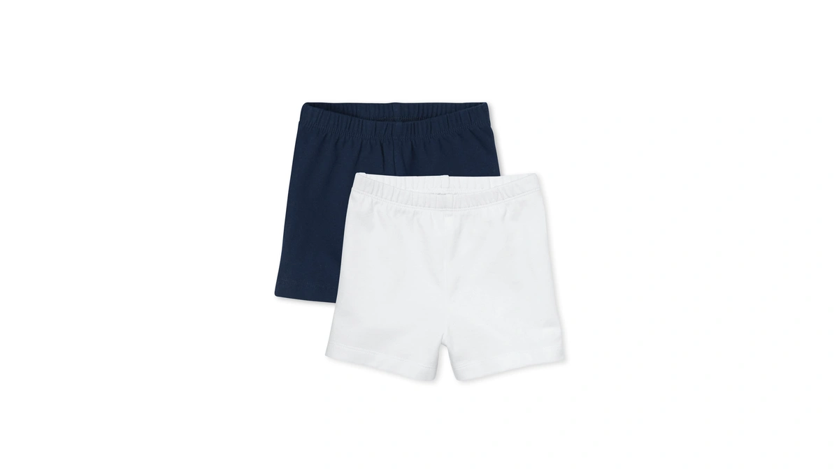 The Children's Place Baby Girls And Toddler Cartwheel Shorts, Tidal/white