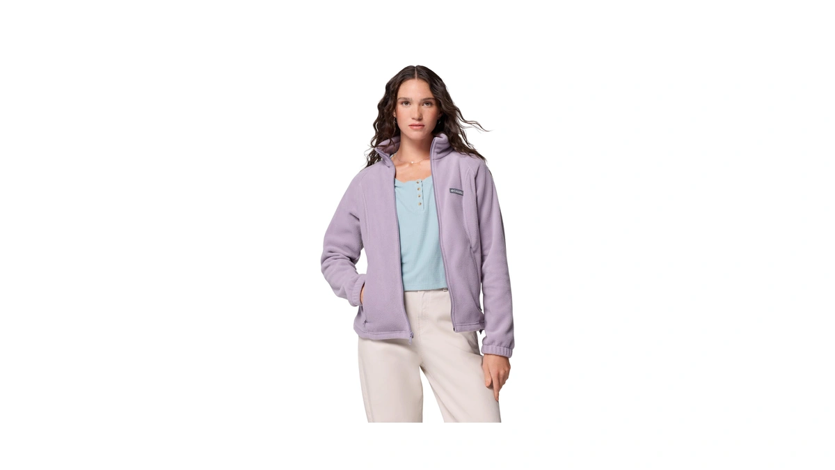 Columbia Womens Benton Springs Full Zip Fleece Jacket, Shale Purple,