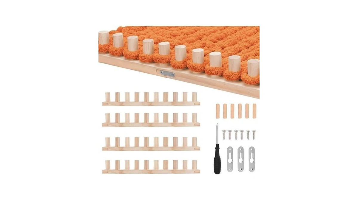 Phennfusion Chunky Blanket Loom For Diy Throw Blankets, 61.4" Wooden