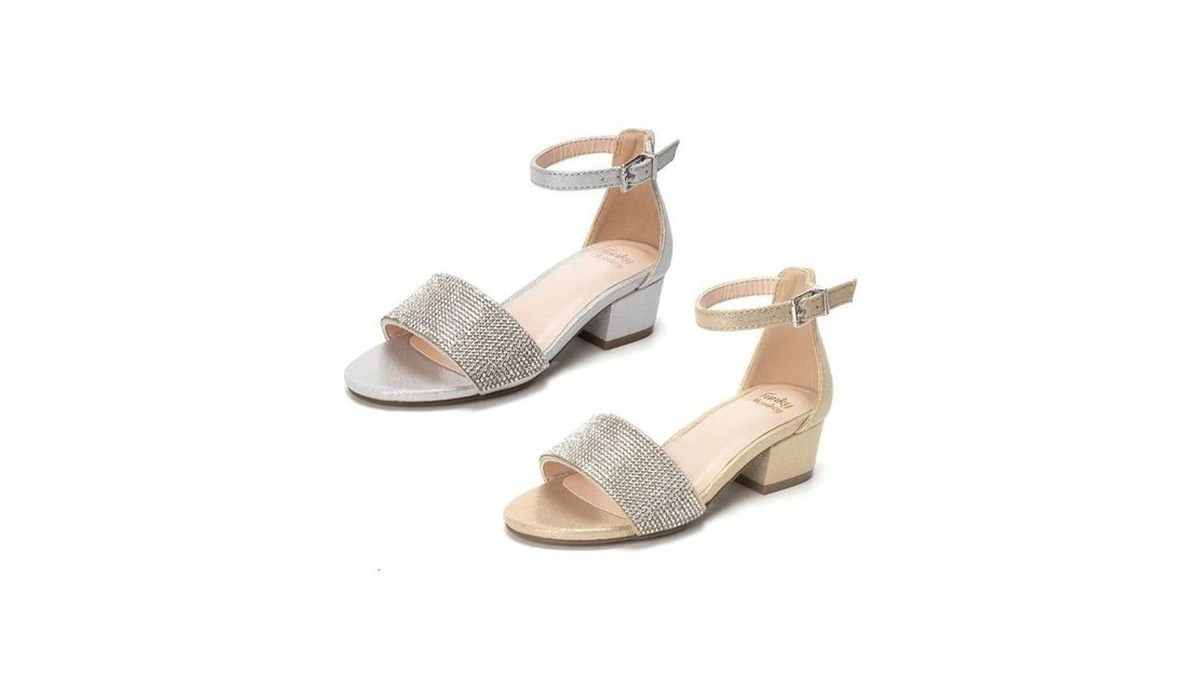 Funkymonkey Girls Low Heels Sandals Open Toes With Ankle Strap