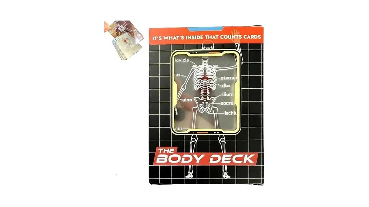Aklozyx The Body Deck Transparent Anatomy Playing Cards, 3d Skeleton