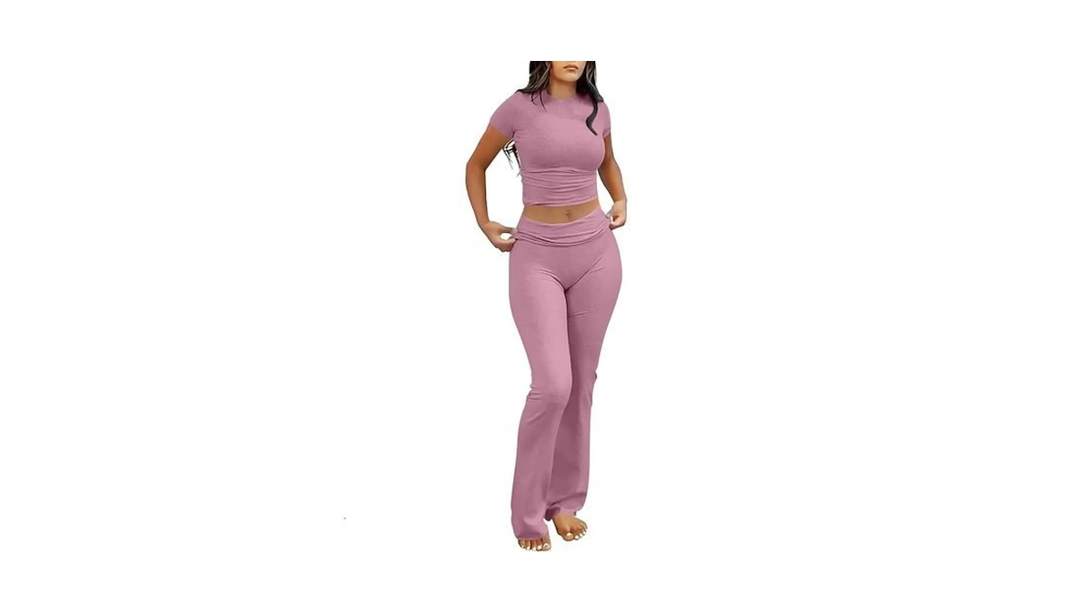 Anrabess 2 Piece Lounge Sets For Women Pink Xl