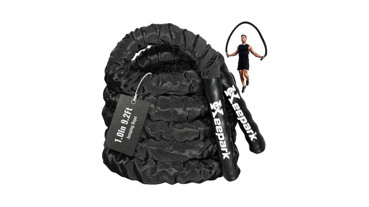 Weighted Jump Rope For Men Women - 2.5lb Heavy Skipping