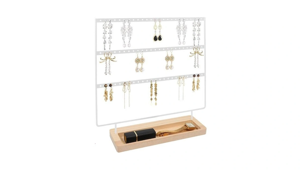 Slozo Earring Holder Stand, 3 Tier Earring Organizer With 75