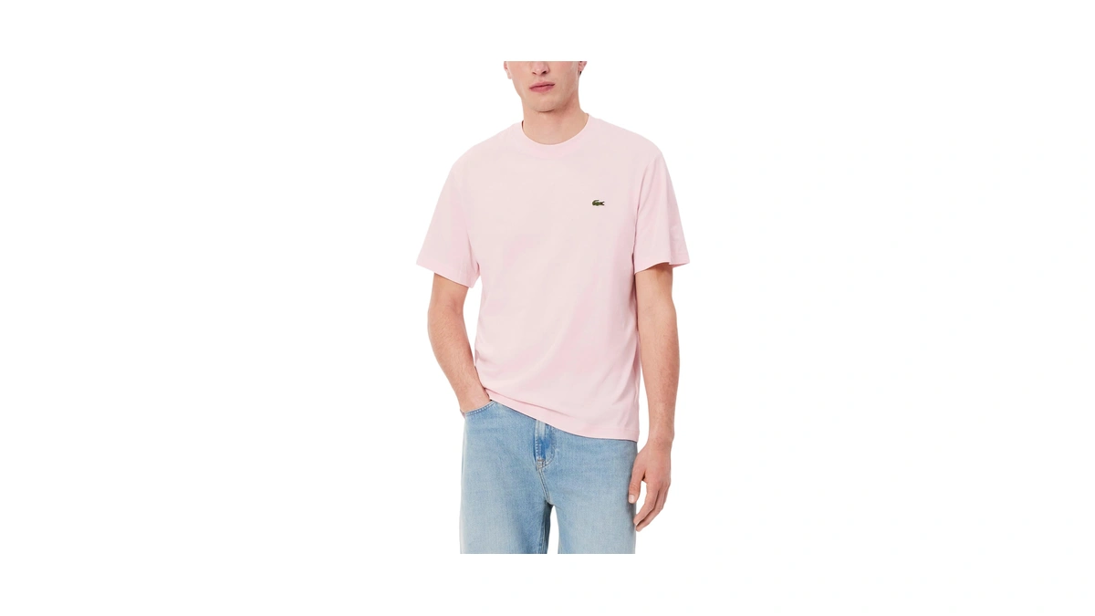 Lacoste Men's Cotton T-shirt, Flamingo Green Croc, Xx-large